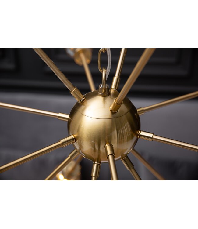 Invicta Interior Hanglamp SPUTNIK 85 cm 14 armen goud - 41108