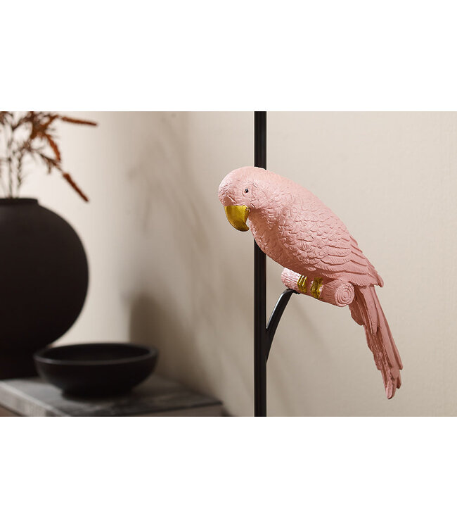 Invicta Interior Tafellamp WILDLIFE 75cm zwart goud roze papegaai - 44815