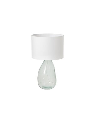 Invicta Interior Tafellamp CLASSIC 60 cm met witte lampenkap van gerecycled glas - 44495