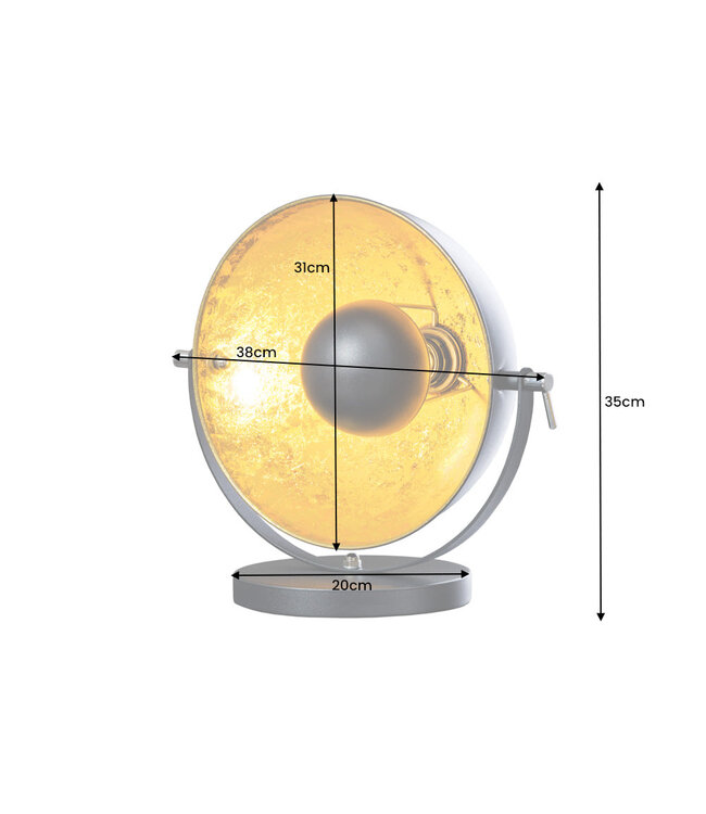 Invicta Interior Tafellamp STUDIO 40cm zwart goud - 37140