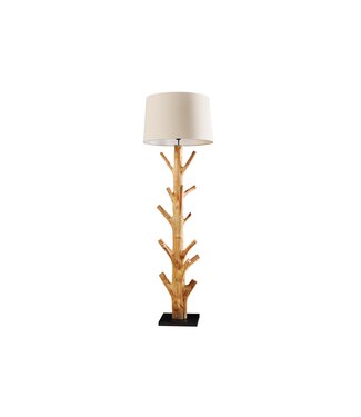 Invicta Interior Vloerlamp TREE NATURE 175 cm mangosteenhout linnen kap - 43323