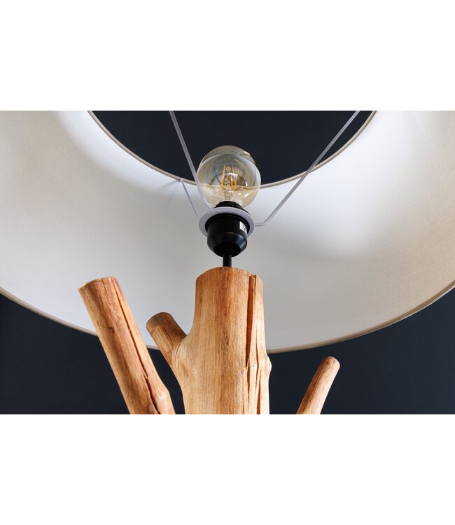 Invicta Interior Vloerlamp TREE NATURE 175 cm mangosteenhout linnen kap - 43323