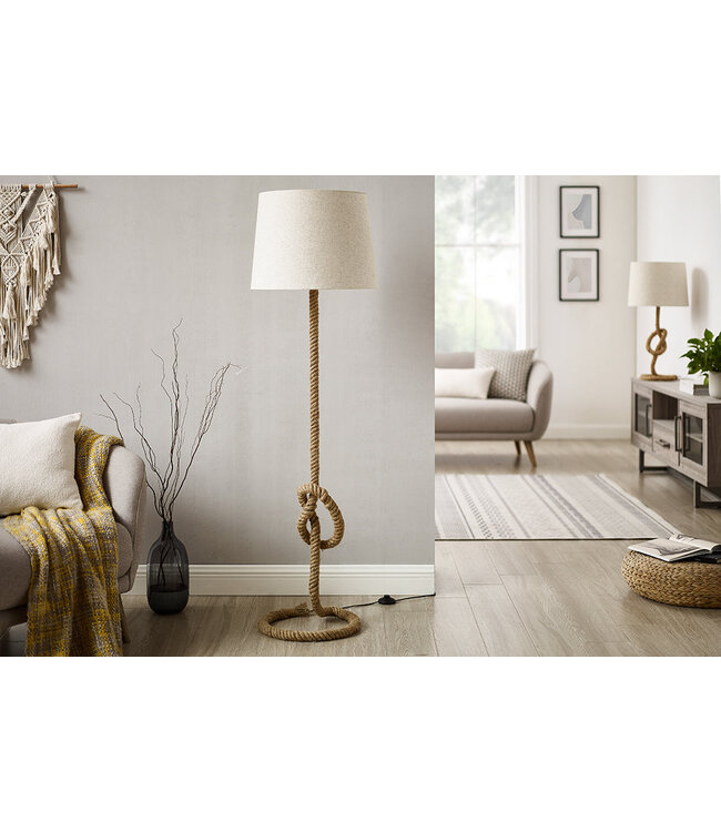 Invicta Interior Vloerlamp SEVEN SEAS 160 cm met authentiek touw - 30202