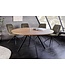 Invicta Interior Eettafel ATELIER 120 cm rond, natuurlijke eikenhoutlook met zwarte metalen poten - 46572