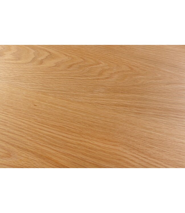 Invicta Interior Eettafel ATELIER 120 cm rond, natuurlijke eikenhoutlook met zwarte metalen poten - 46572