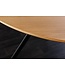 Invicta Interior Eettafel ATELIER 120 cm rond, natuurlijke eikenhoutlook met zwarte metalen poten - 46572