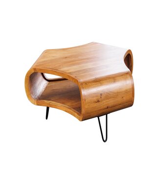 Invicta Interior Salontafel ORGANIC LIVING 70 cm acaciahout bruine honingkleurige afwerking - 47094