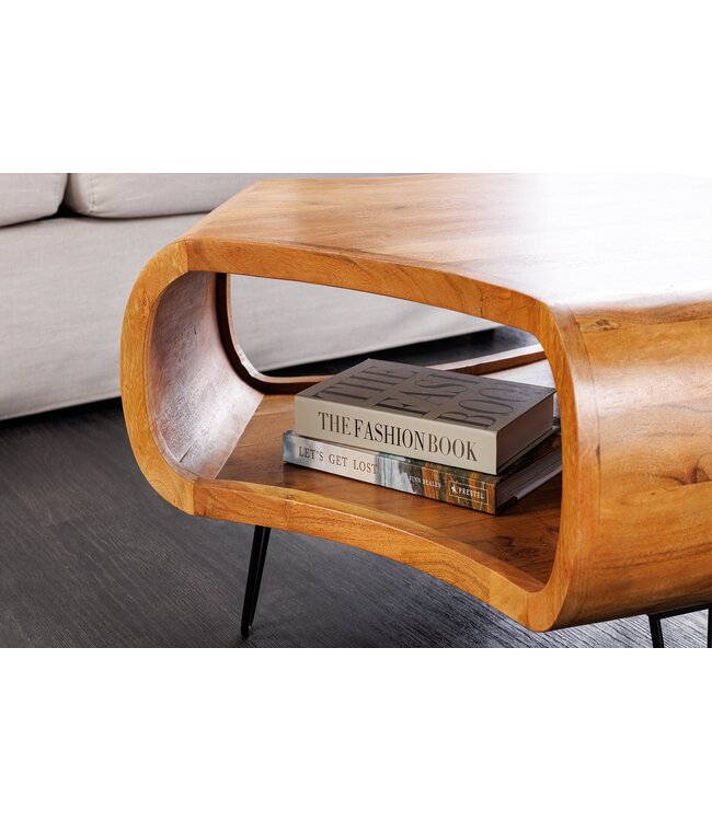 Invicta Interior Salontafel ORGANIC LIVING 70 cm acaciahout bruine honingkleurige afwerking - 47094