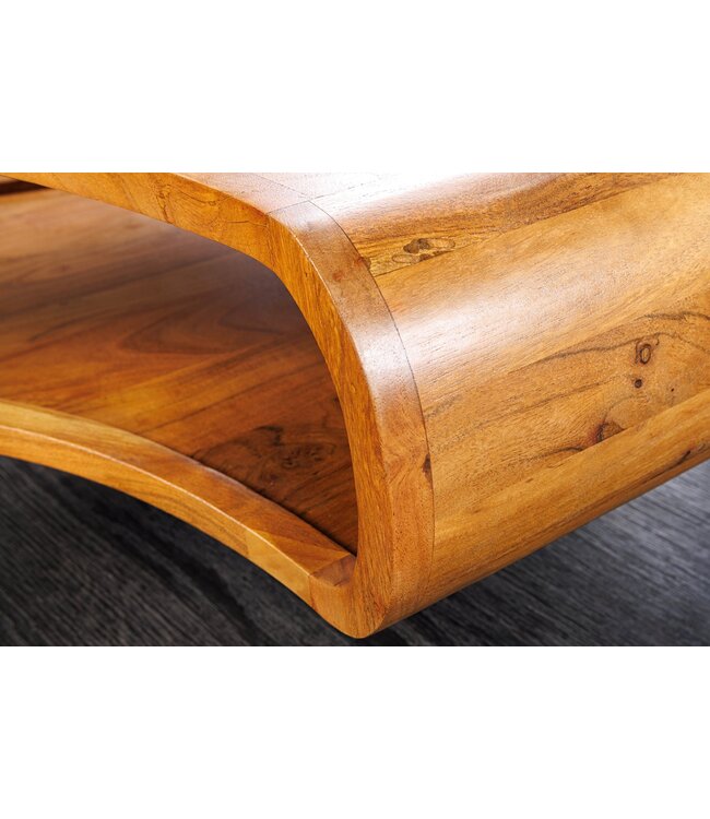 Invicta Interior Salontafel ORGANIC LIVING 70 cm acaciahout bruine honingkleurige afwerking - 47094