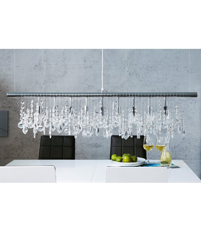 Invicta Interior Hanglamp DIAMONDS 120cm 9 vlammen zilver - 124