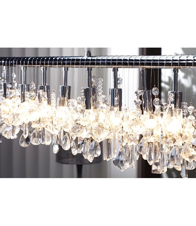 Invicta Interior Hanglamp DIAMONDS 120cm 9 vlammen zilver - 124