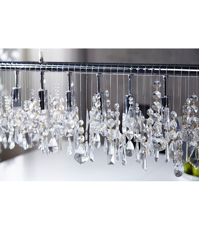 Invicta Interior Hanglamp DIAMONDS 120cm 9 vlammen zilver - 124