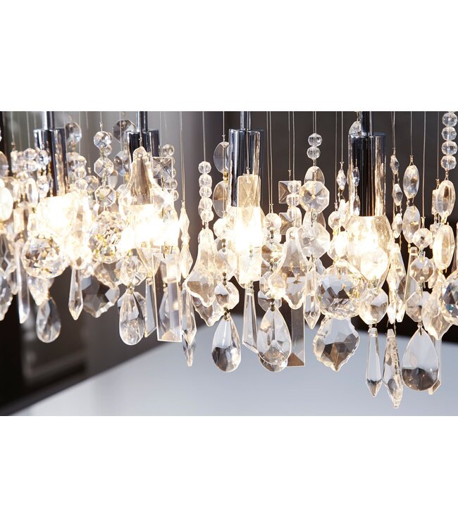 Invicta Interior Hanglamp DIAMONDS 120cm 9 vlammen zilver - 124