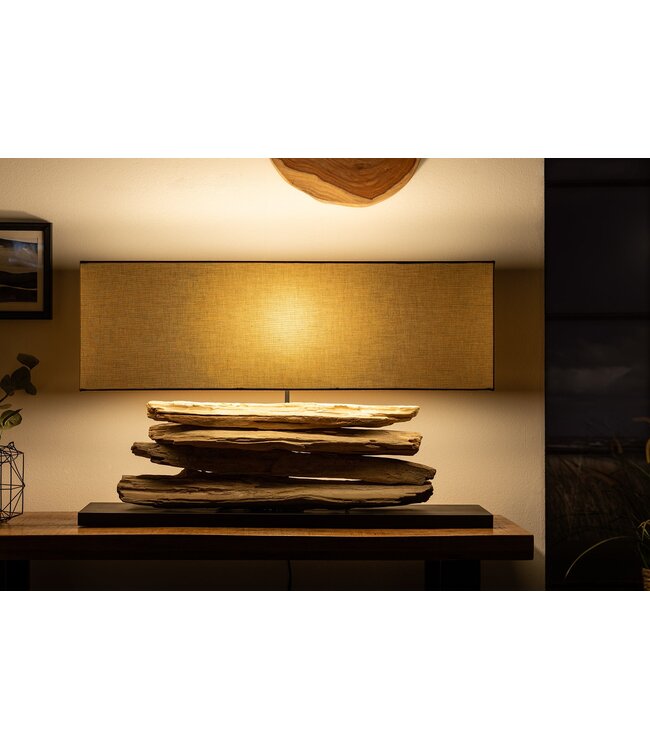 Invicta Interior Tafellamp RIVERINE drijfhout natuur - 17326