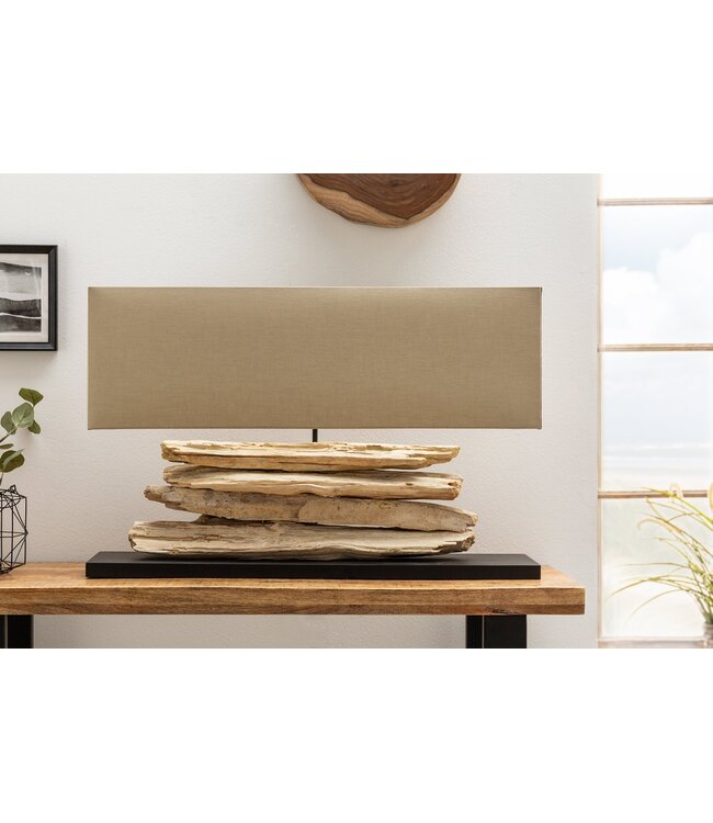 Invicta Interior Tafellamp RIVERINE drijfhout natuur - 17326