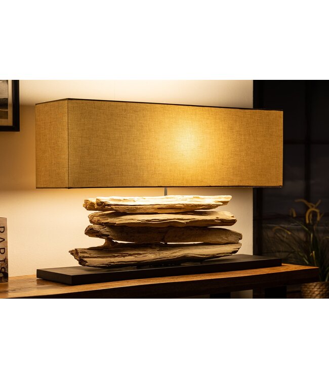 Invicta Interior Tafellamp RIVERINE drijfhout natuur - 17326