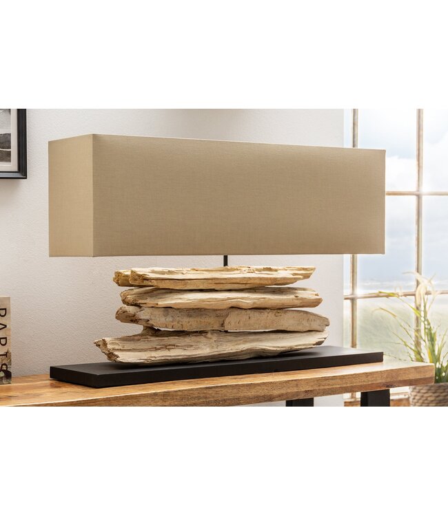 Invicta Interior Tafellamp RIVERINE drijfhout natuur - 17326