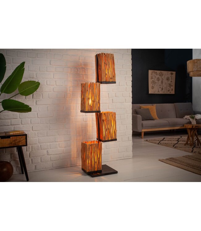 Invicta Interior Vloerlamp EUPHORIA 154 cm longanhout - 40504