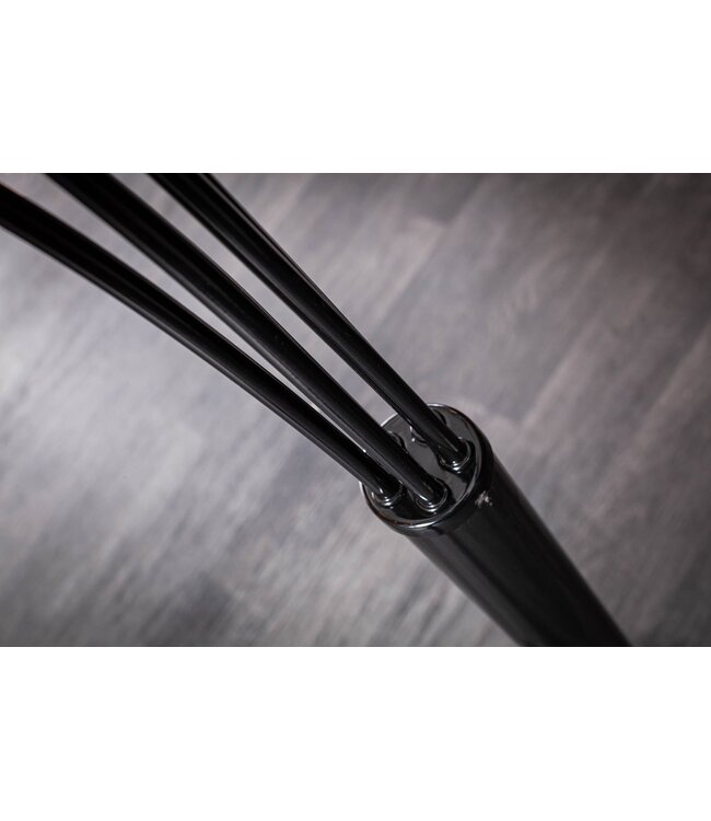 Invicta Interior Vloerlamp LEVELS 202cm 5 linnen kappen zwart goud - 40036