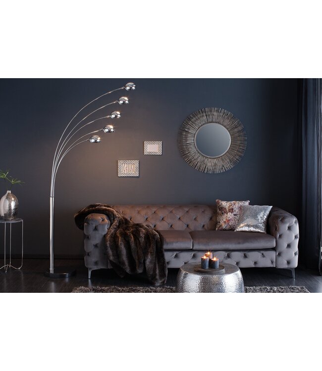 Invicta Interior Vloerlamp met vijf lichtpunten, 200 cm, chroom - 7365