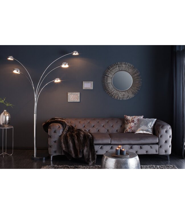 Invicta Interior Vloerlamp met vijf lichtpunten, 200 cm, chroom - 7365