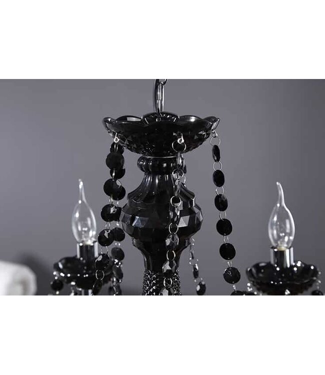 Invicta Interior Kroonluchter DIAMONDS 5-armig zwart acryl - 1452