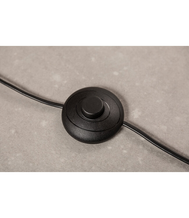 Invicta Interior Vloerlamp HARMONY NATURE 150 cm teakhouten linnen kap zwart - 41386