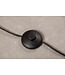 Invicta Interior Vloerlamp HARMONY NATURE 150 cm teakhouten linnen kap zwart - 41386