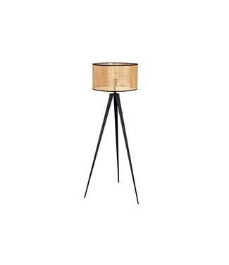 Invicta Interior Vloerlamp WIENER GEFLECHT 140cm zwarte poten - 42807