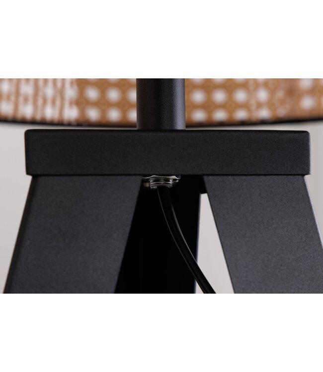 Invicta Interior Vloerlamp WIENER GEFLECHT 140cm zwarte poten - 42807