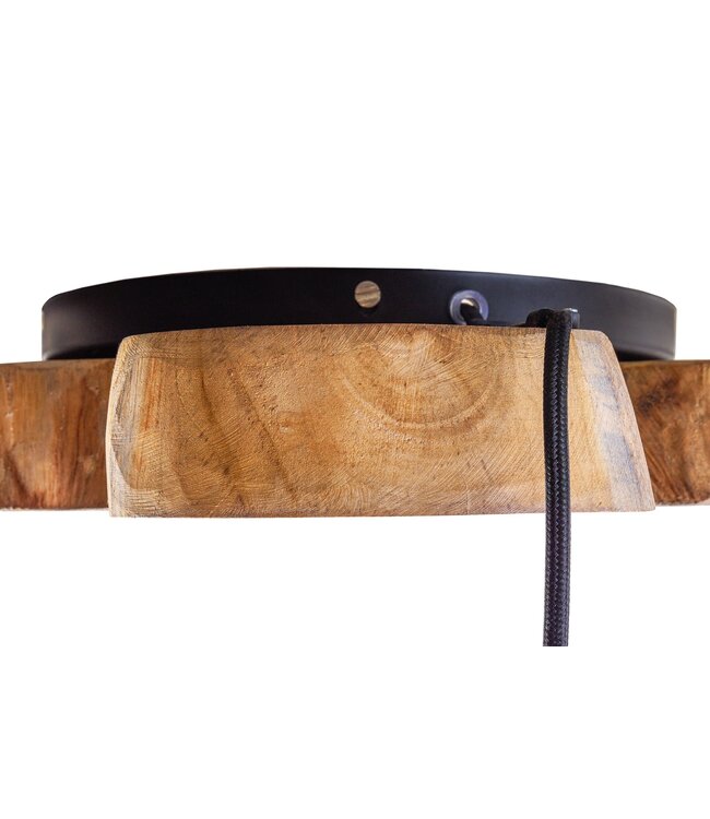 Invicta Interior Hanglamp HYPNOTIC 50 cm, gemaakt van natuurlijk longanhout - 44686