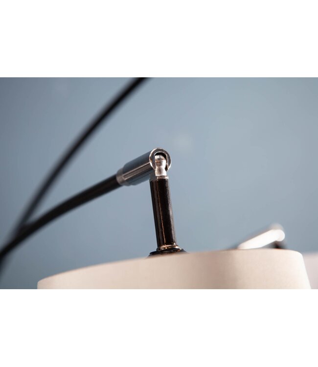 Invicta Interior Vloerlamp LEVELS 5 linnen kappen beige bruin met marmeren voet - 38825