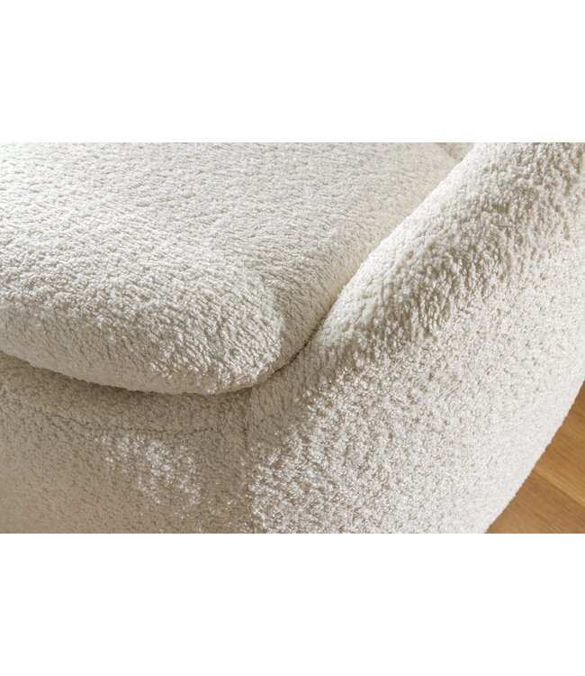 Invicta Interior Fauteuil ALPINE 360° draaibaar bouclé wit - 43531