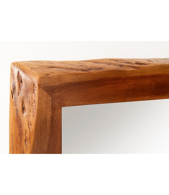 Invicta Interior Wandspiegel MAMMUT 160 cm met natuurlijke rand, bruin acaciahout - 46491