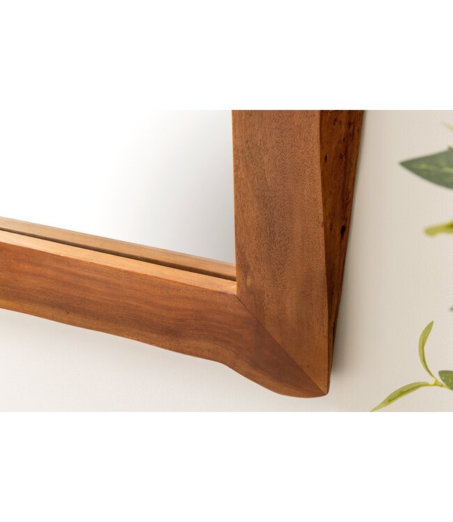 Invicta Interior Wandspiegel MAMMUT 160 cm met natuurlijke rand, bruin acaciahout - 46491