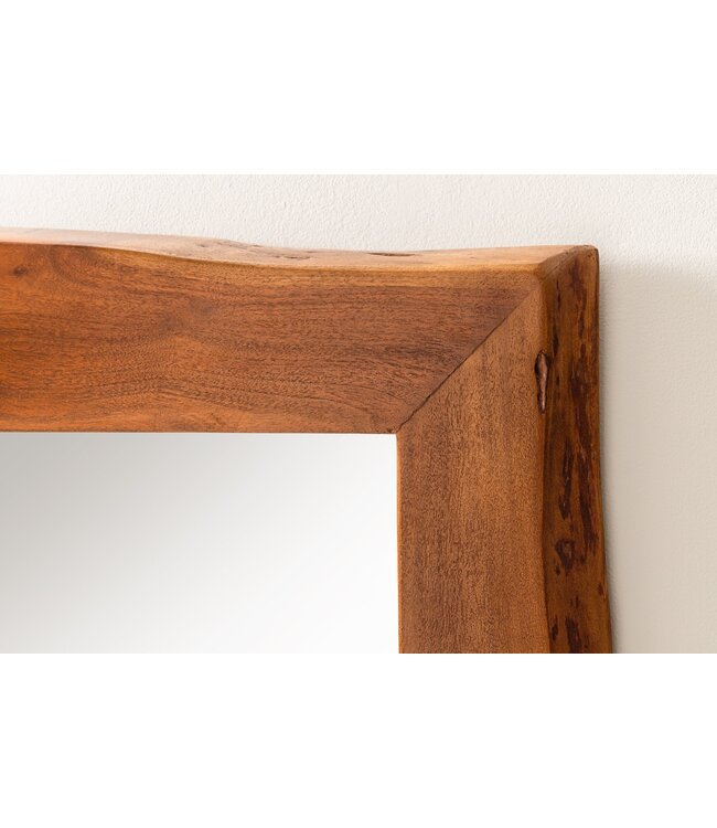 Invicta Interior Wandspiegel MAMMUT 160 cm met natuurlijke rand, bruin acaciahout - 46491