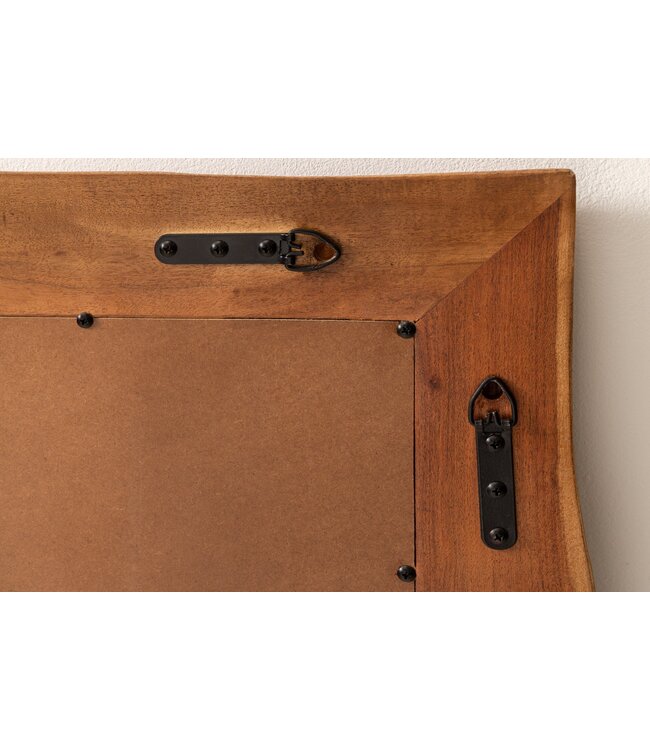 Invicta Interior Wandspiegel MAMMUT 160 cm met natuurlijke rand, bruin acaciahout - 46491