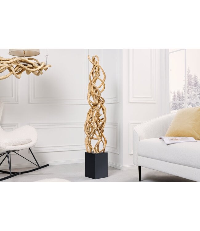 Invicta Interior Vloerlamp VIGNE 150 cm van gerecycled hout incl. LED-lamp - 43075