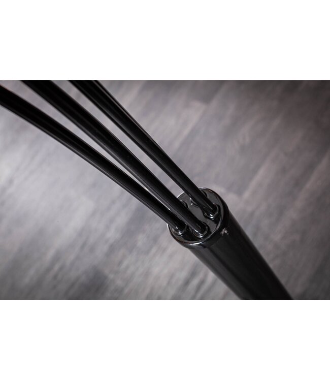 Invicta Interior Vloerlamp LEVELS 5 linnen kappen zwart grijs wit met marmeren voet - 36398