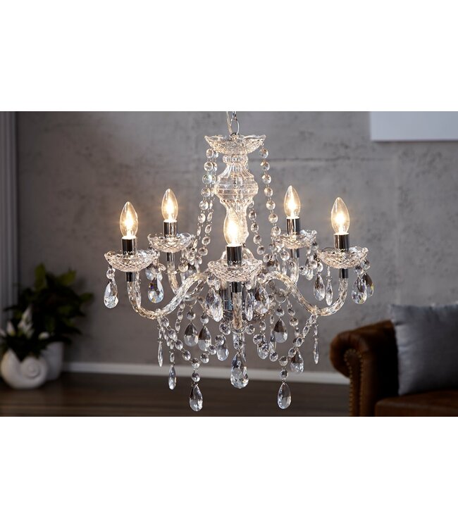 Invicta Interior Kroonluchter DIAMONDS 5-armig transparant acryl - 1451
