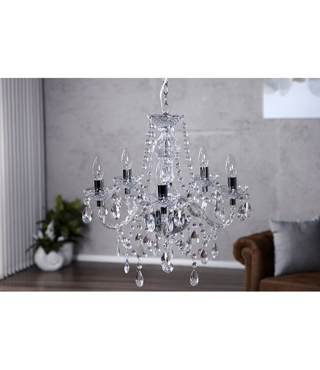 Invicta Interior Kroonluchter DIAMONDS 5-armig transparant acryl - 1451
