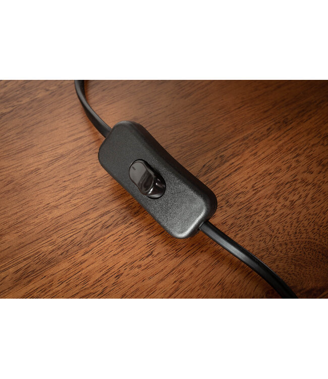 Invicta Interior Tafellamp ELEMENTS 60 cm, element van gerecycled acaciahout met zwarte katoenen kap - 40399