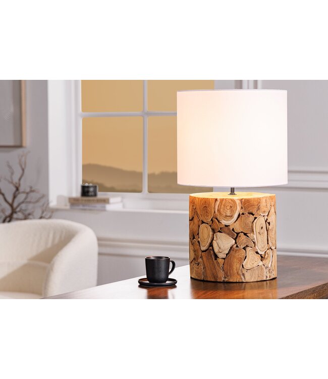 Invicta Interior Tafellamp PURE NATURE 45 cm van gerecycled ijzer en hout - 43930