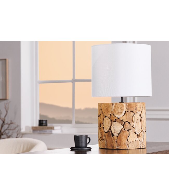 Invicta Interior Tafellamp PURE NATURE 45 cm van gerecycled ijzer en hout - 43930