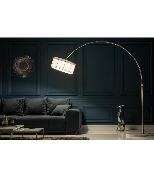 Invicta Interior Vloerlamp EXTENSO 230 cm wit met marmeren voet - 20140