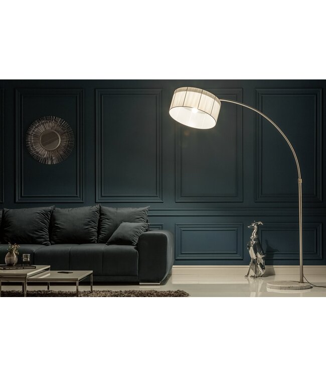 Invicta Interior Vloerlamp EXTENSO 230 cm wit met marmeren voet - 20140