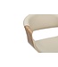 Invicta Interior Barkruk ORGANIC 89-100 cm, draaibaar met armleuningen, kunstleer in crèmekleurig beige met eikenhoutlook - 47715