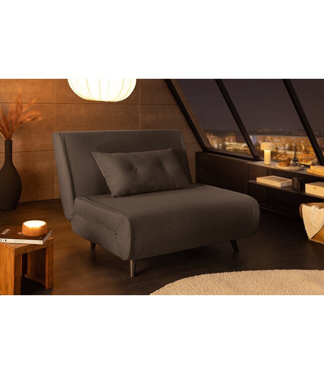 Invicta Interior Slaapstoel SMART MULTIFUNCTION 100cm snoer grijs - 47141