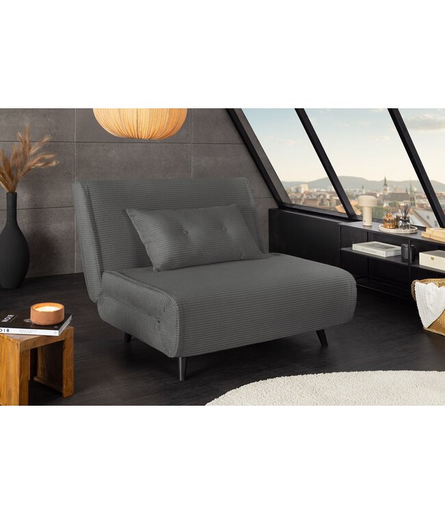 Invicta Interior Slaapstoel SMART MULTIFUNCTION 100cm snoer grijs - 47141