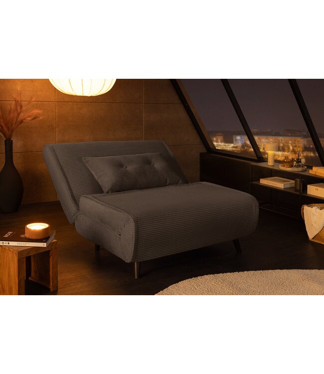 Invicta Interior Slaapstoel SMART MULTIFUNCTION 100cm snoer grijs - 47141